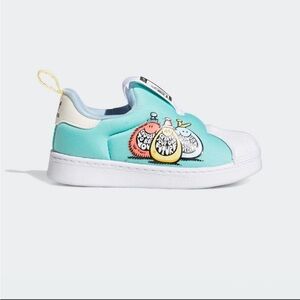 Adidas Kids Superstar 360 Sneakers - Aqua and White